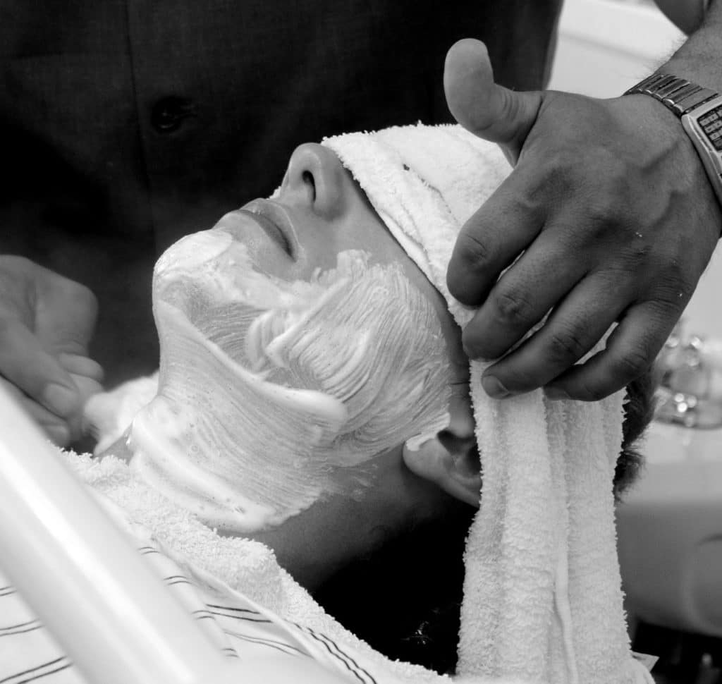 Straight razor shave from a barber