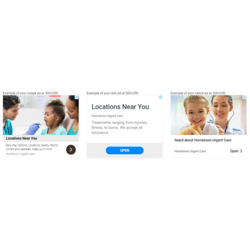 display ads for urgent care company